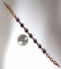 6.46ct natural amethyst ruby diamonds halo bracelet 14kt