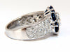 3.96ct natural sapphires diamond cluster ring 14kt royal blue floretta