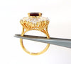 GIA Certified 5.08ct. Natural Ruby Diamonds ring 18kt Ballerina Prime
