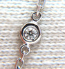 .50ct diamonds station yard necklace 14kt 16 inch