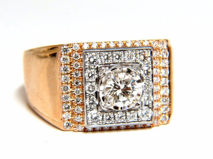 .95ct natural diamonds mens ring 18kt