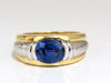 GIA Certified 2.59ct Natural No heat 2.59ct Sapphire Ring 18kt & Platinum