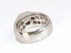 GIA Certified 2.29ct natural diamonds mens ring 18kt Hexagon Deck