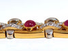 9.50ct Natural Ruby Diamonds Link Necklace 18Kt Crown Deco Prime
