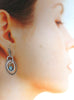 3.52ct natural blue aquamarine diamonds dangle earrings 14kt Dangle Loops