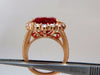 GIA Certified 14.15ct natural red tourmaline diamonds ring 18kt Rubellite