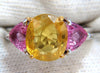 6.55ct Natural yellow sapphire ring 14kt.