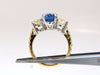 GIA Certified 5.42ct Natural No Heat Sapphire Yellow Diamonds Ring 18kt unheated