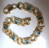 6ct Natural Swiss Blue Topaz bracelet 14k Vintage Deco
