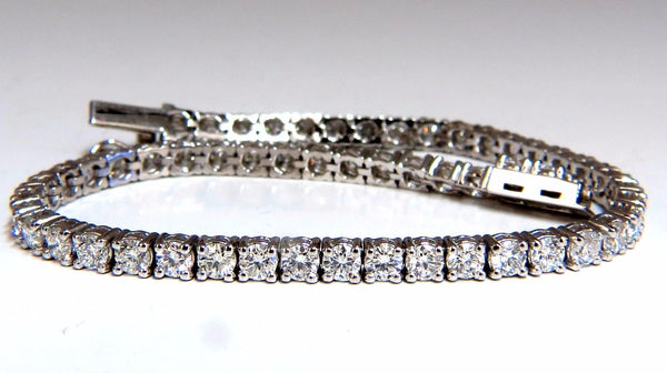 5.18ct Natural diamonds Tennis Bracelet 14kt G/Vs 7 inch 54 count