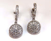1.10ct natural diamonds dangle earrings 14kt circle dangles