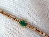 3.00ct green natural emeralds fancy color diamonds tennis bracelet 14k