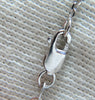 9ct natural emerald & diamond station link yard necklace 14kt / Double Wrap