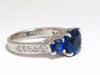 Natural Kyanite Sapphire diamonds ring 3.74ct. vivid blue 14kt