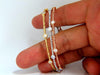 Diamond Bangle bracelets stackable hammer chisel finish 2.30ct 14kt 8 inch wrist