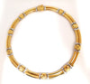 18kt Gold Byzantine Deco Link Necklace Two toned