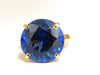 5.70ct Lab Sapphire diamonds ring kashmir blue 14kt