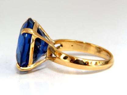5.70ct Lab Sapphire diamonds ring kashmir blue 14kt