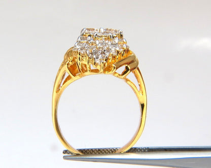 3.50ct Natural Diamonds Rounds Cocktail Prime Cluster ring 14kt