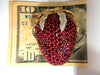 52.90ct Natural Ruby Diamond Strawberry Brooch pin 18kt
