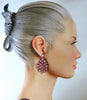7.76ct Natural Ruby Diamond Dangle Chandelier cluster pendant earrings 14kt