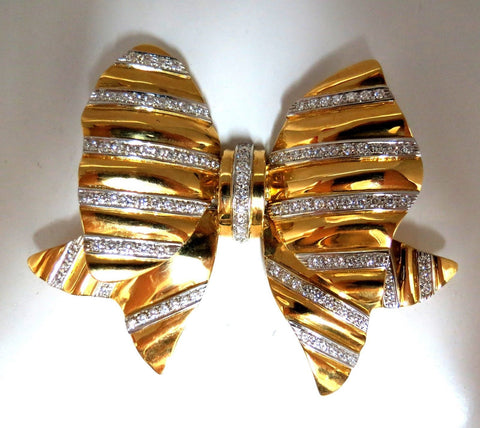 4.00ct Diamonds Large Sized Ribbon Pin 3D