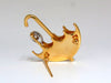 .50ct Diamond Umbrella brooch pin 14kt & Rain Drop