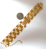 Estate LUVA 14kt gold watch ladies cuff bracelet