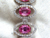 27.47ct natural Vivid Pink Sapphire diamond bracelet 14kt g/vs pink halo prime
