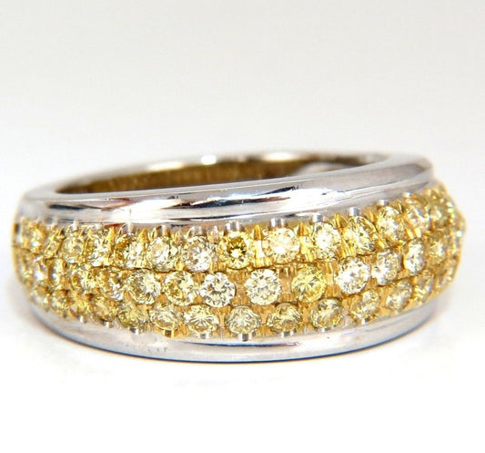 1.60ct Natural Fancy Yellow Diamonds Ring 18kt