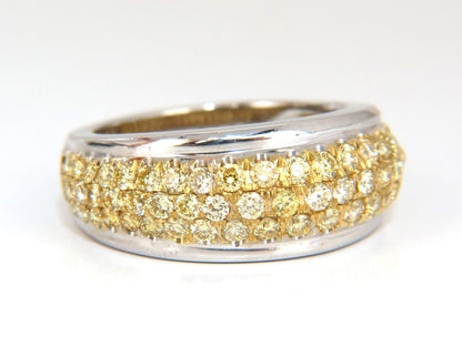 1.60ct Natural Fancy Yellow Diamonds Ring 18kt