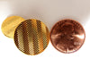 14kt 3D circular double textured Gold cufflinks