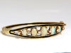 6.60ct natural Australian opals diamond bangle cocktail bracelet 14kt Vintage