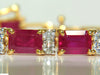 GIA 18KT 23.46CT NATURAL RUBY DIAMOND BRACELET BLOOD VIVID SUPER GEM