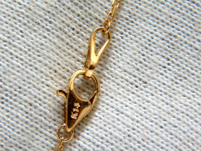 1.00ct Natural Fancy Yellow diamonds open heart necklace 14kt