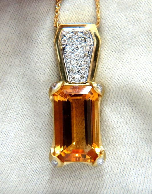 20.50ct natural citrine necklace 14kt