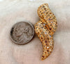 11ct. Natural Fancy Yellow Multicolor Diamond Swirl Dome Clip Earrings 14 karat