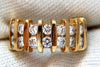1.80 Natural Round Diamond Band Ring 14kt channel row