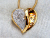 Diamonds Heart Necklace .60ct Snake Link Chain 14 Karat