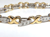 1.15 Carat Modern Diamond X Link Bracelet 14 Karat Two-Toned