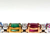 22.90ct natural sapphires emeralds ruby diamond tennis bracelet 14 karat