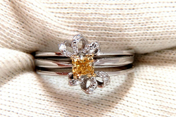 .58ct Natural Fancy Yellow Diamond ring 14 Karat
