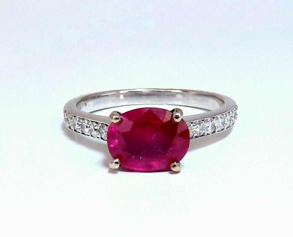 GIA Certified 3.06ct red ruby diamonds ring 14 Karat – Avis Diamond ...