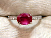 GIA Certified 3.06ct red ruby diamonds ring 14 Karat