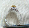 .57ct Natural Fancy Orange Brown Diamond Vintage Gilt Ring 14 Karat