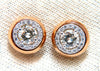 1.12ct Natural Round Diamond Stud Earrings 14 Karat Halo