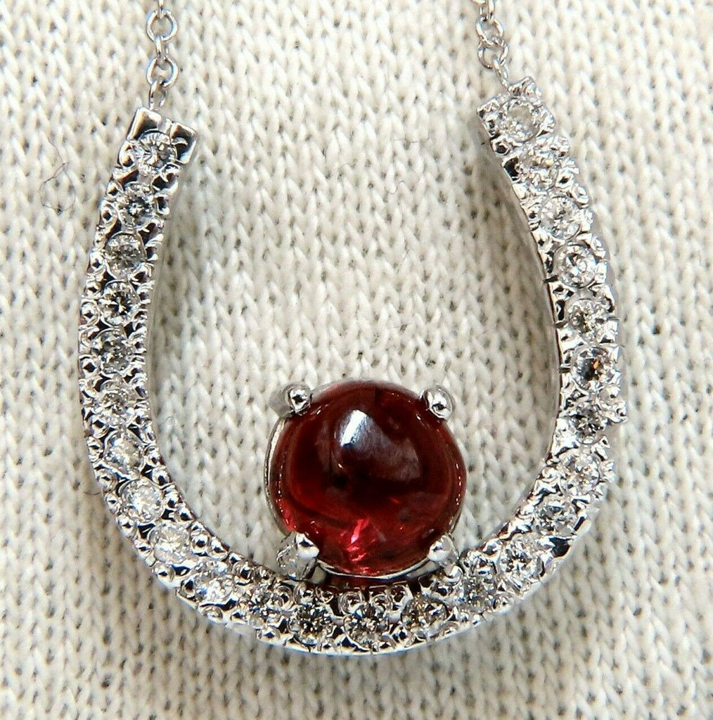 Diamond Horseshoe Necklace in Rose Gold | KLENOTA