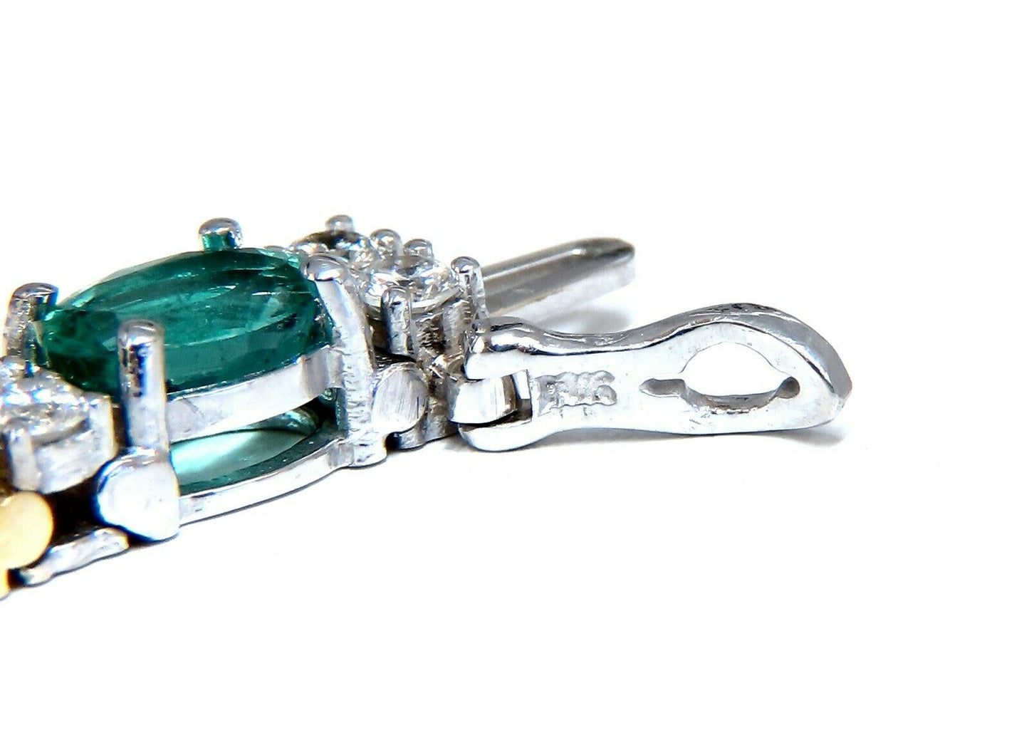 26.50ct Natural Emeralds Aquamarines Red Tourmaline Bracelet 14 Karat Gemline