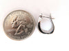 .25ct natural princess diamonds hoop earrings button 14 karat