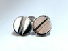 .40ct Natural Diamonds Mod- Goth Deco Flat Screw Stud Earrings 14 karat